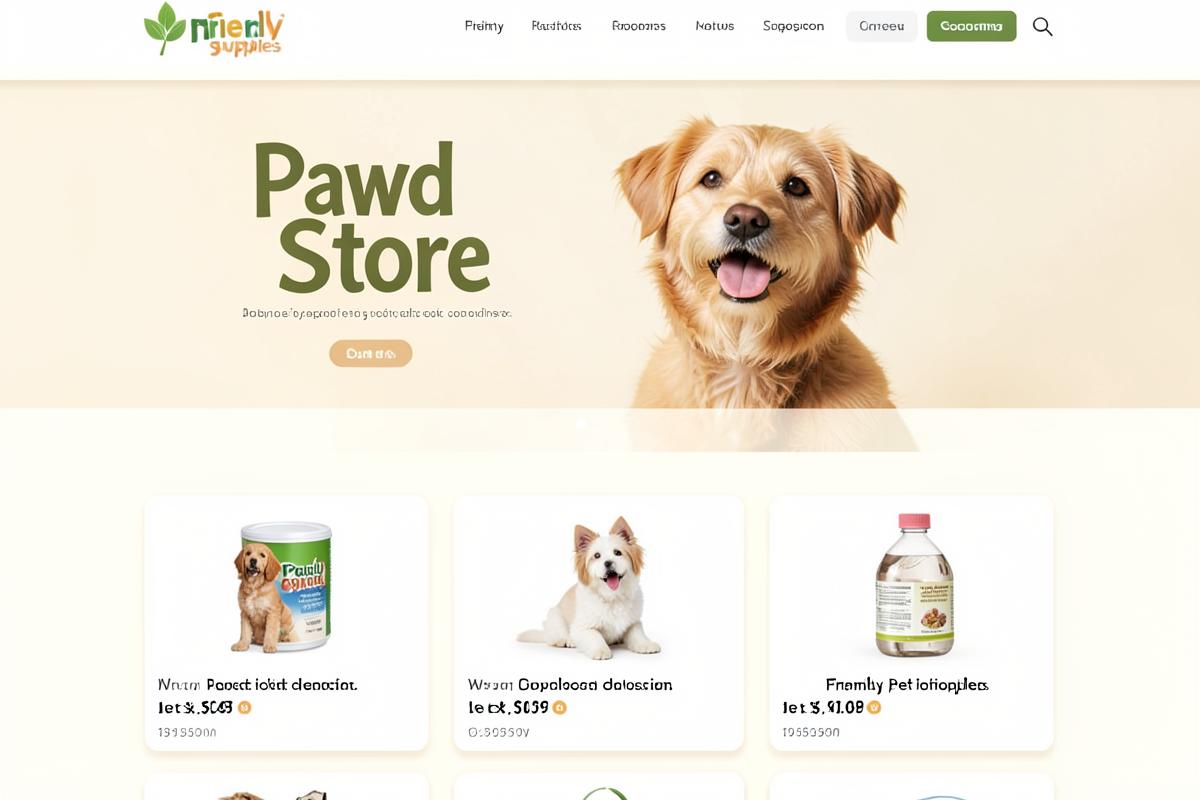 Pawd Store website designed and built by Vsure Growth